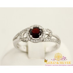 Серебряное кольцо Сьюпремо с гранатом 15251р